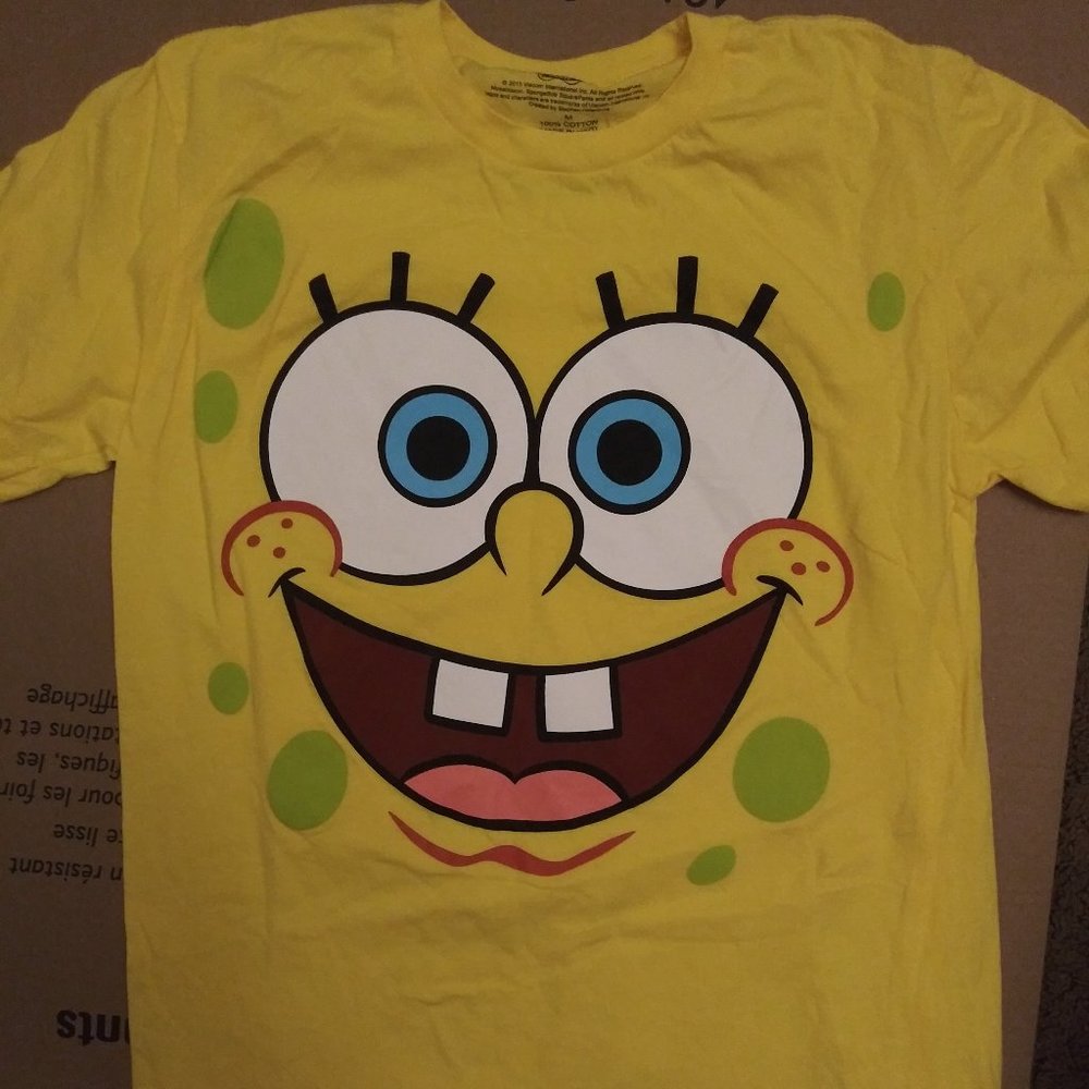 Spongebob Squarepants Face T-Shirt (Size Medium) NEW